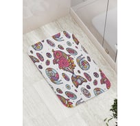 Коврик противоскользящий JoyArty "Сказочные улитки и рыбы" для ванной, сауны, бассейна, bath_2832