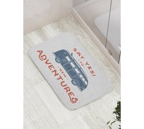 Коврик противоскользящий JoyArty "Новые приключения" для ванной, сауны, бассейна, bath_22046