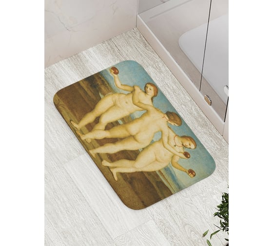 Коврик противоскользящий JoyArty "Три грации" для ванной, сауны, бассейна, bath_6879 1