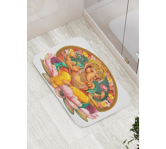 Коврик противоскользящий JoyArty "Индийская религия" для ванной, сауны, бассейна, bath_19226 1