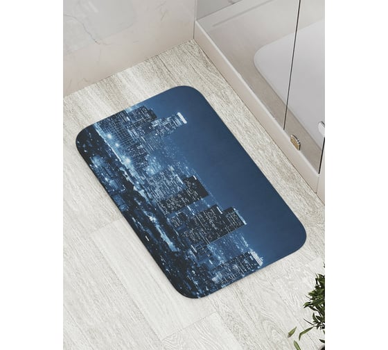 Коврик противоскользящий JoyArty "Огни ночного города" для ванной, сауны, бассейна, bath_11255