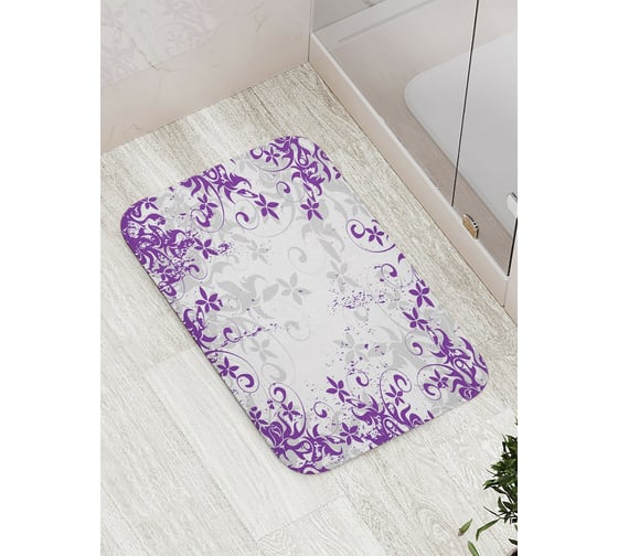 Коврик противоскользящий JoyArty "Цветочный узор" для ванной, сауны, бассейна, bath_56616 1