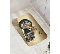 Коврик противоскользящий JoyArty "Желтый мотоцикл" для ванной, сауны, бассейна, bath_18233