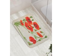 Коврик противоскользящий JoyArty "Букет маков" для ванной, сауны, бассейна, bath_105992