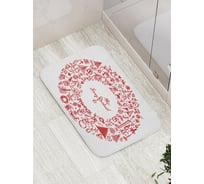 Коврик противоскользящий JoyArty "Новогодний круг" для ванной, сауны, бассейна, bath_20280