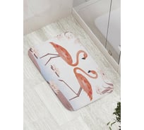 Коврик противоскользящий JoyArty "Игривые фламинго" для ванной, сауны, бассейна, bath_8626