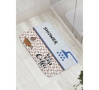 Коврик противоскользящий JoyArty "Но сначала кофе" для ванной, сауны, бассейна, bath_7891