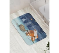 Коврик противоскользящий JoyArty "Дед Мороз с подарками" для ванной, сауны, бассейна, bath_78031