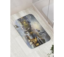 Коврик противоскользящий JoyArty "Зима в городе" для ванной, сауны, бассейна, bath_15096