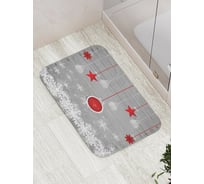 Коврик противоскользящий JoyArty "Новогодние узоры" для ванной, сауны, бассейна, bath_5654