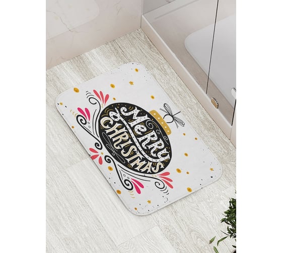 Коврик противоскользящий JoyArty "Рождественский шар" для ванной, сауны, бассейна, bath_21481 1