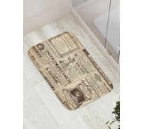 Коврик противоскользящий JoyArty "Газета в стиле Винтаж" для ванной, сауны, бассейна, bath_29971