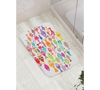 Коврик противоскользящий JoyArty "Рыбный круг" для ванной, сауны, бассейна, bath_20581