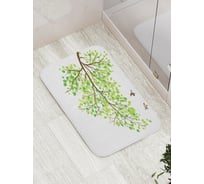 Коврик противоскользящий JoyArty "Ветка скучает по осени" для ванной, сауны, бассейна, bath_15840