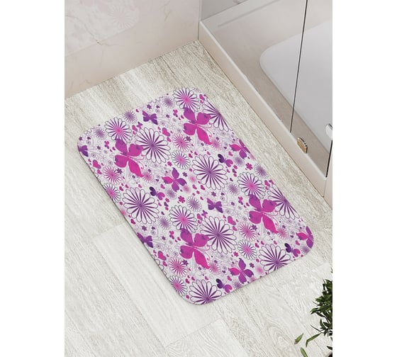Коврик противоскользящий JoyArty "Бабочки любят цветы" для ванной, сауны, бассейна, bath_15886 1