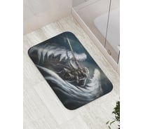 Коврик противоскользящий JoyArty "Ангел-воин" для ванной, сауны, бассейна, bath_15823