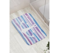 Коврик противоскользящий JoyArty "Светлый волнистый якорь" для ванной, сауны, бассейна, bath_15933