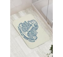 Коврик противоскользящий JoyArty "Якорь с узорами" для ванной, сауны, бассейна, bath_15960