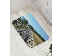 Коврик противоскользящий JoyArty "Безопасная дорожка над рекой" для ванной, сауны, бассейна, bath_16115
