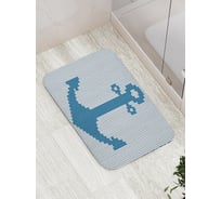 Коврик противоскользящий JoyArty "Вышитый якорь" для ванной, сауны, бассейна, bath_15919