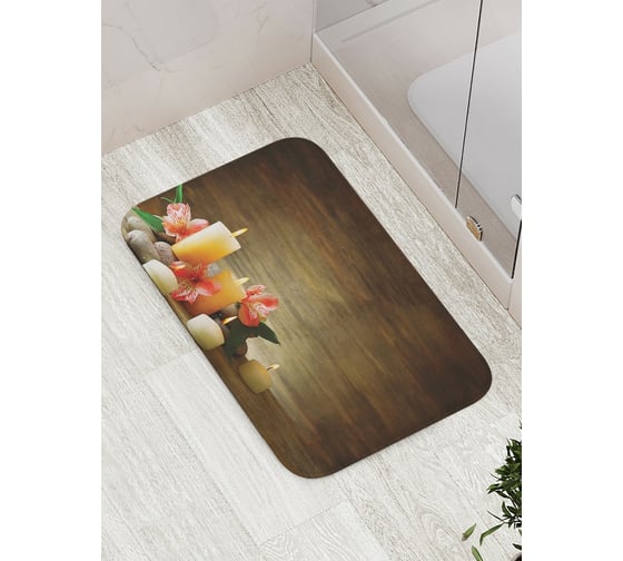 Коврик противоскользящий JoyArty "Натюрморт со свечами" для ванной, сауны, бассейна, bath_16375 1