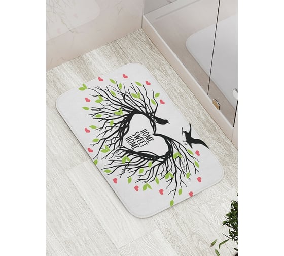 Коврик противоскользящий JoyArty "Дом, милый дом" для ванной, сауны, бассейна, bath_16042 1