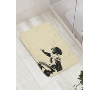 Коврик противоскользящий JoyArty "Тень футболиста" для ванной, сауны, бассейна, bath_16545