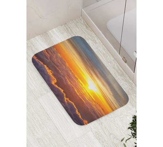 Коврик противоскользящий JoyArty "Море с облаков" для ванной, сауны, бассейна, bath_16565 1