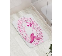 Коврик противоскользящий JoyArty "Коллибри в магическому круге" для ванной, сауны, бассейна, bath_17101