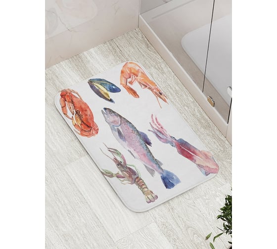 Коврик противоскользящий JoyArty "Морская жизнь" для ванной, сауны, бассейна, bath_17284 1