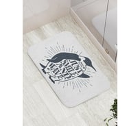 Коврик противоскользящий JoyArty "Просто улыбайся" для ванной, сауны, бассейна, bath_17097