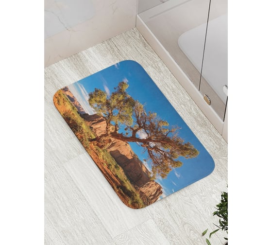 Коврик противоскользящий JoyArty "Пустынное дерево" для ванной, сауны, бассейна, bath_17227 1