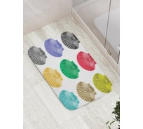 Коврик противоскользящий JoyArty "Ракушки на любой вкус" для ванной, сауны, бассейна, bath_17273