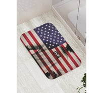 Коврик противоскользящий JoyArty "Футболист США" для ванной, сауны, бассейна, bath_17311