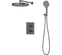 Душевая система IDDIS Duna с тропическим и ручным душем, с термостатом, графит матовый DUNGM0Ti67
