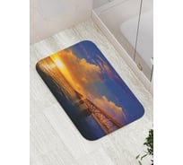 Коврик противоскользящий JoyArty "Мост через океан" для ванной, сауны, бассейна, bath_17494
