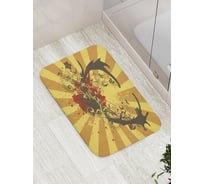 Коврик противоскользящий JoyArty "Украшенные рога" для ванной, сауны, бассейна, bath_17527