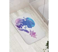 Коврик противоскользящий JoyArty "Цветочный женский силуэт" для ванной, сауны, бассейна, bath_17544