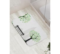 Коврик противоскользящий JoyArty "Весна на лавке" для ванной, сауны, бассейна, bath_17629