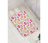 Коврик противоскользящий JoyArty "Сердца и цветы радуги" для ванной, сауны, бассейна, bath_17959