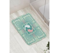Коврик противоскользящий JoyArty "Инь янь рыбы" для ванной, сауны, бассейна, bath_17869