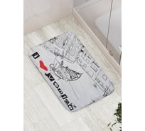 Коврик противоскользящий JoyArty "Я люблю Венецию" для ванной, сауны, бассейна, bath_17680