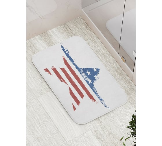 Коврик противоскользящий JoyArty "Американская звезда" для ванной, сауны, бассейна, bath_17704 1