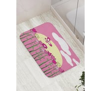 Коврик противоскользящий JoyArty "Цветочный заборчик" для ванной, сауны, бассейна, bath_17737