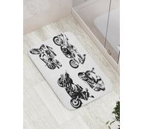Коврик противоскользящий JoyArty "Спортивные мотоциклы" для ванной, сауны, бассейна, bath_17780
