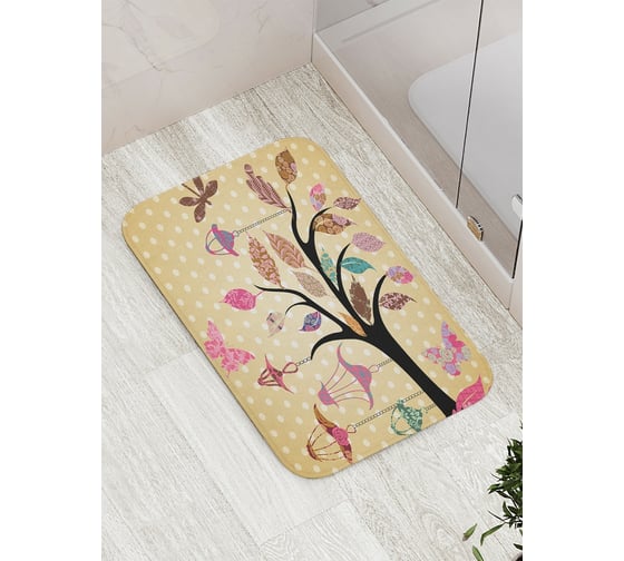 Коврик противоскользящий JoyArty "Ламповое дерево" для ванной, сауны, бассейна, bath_18328 1