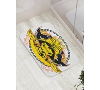 Коврик противоскользящий JoyArty "Золотой самурай" для ванной, сауны, бассейна, bath_18293