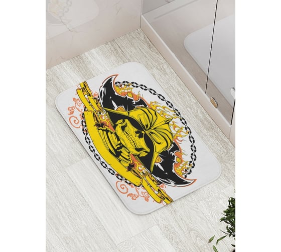 Коврик противоскользящий JoyArty "Золотой самурай" для ванной, сауны, бассейна, bath_18293 1