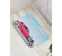 Коврик противоскользящий JoyArty "Ретро драгстер" для ванной, сауны, бассейна, bath_18205