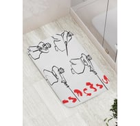 Коврик противоскользящий JoyArty "Урок самурая" для ванной, сауны, бассейна, bath_18298
